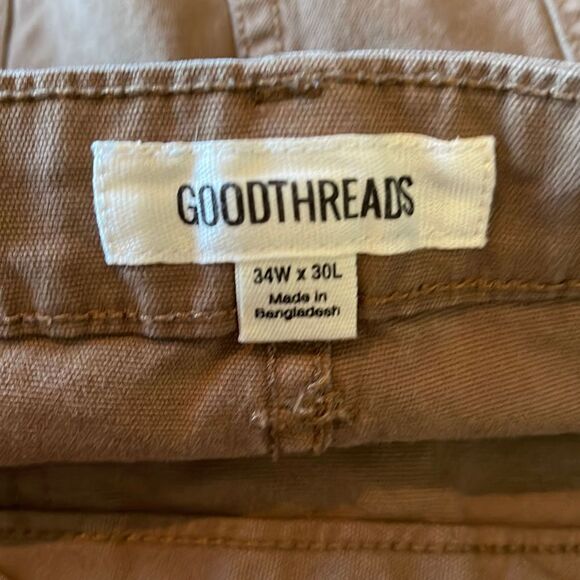 Goodthreads Men’s Brown Slim Pants size 34 x 32 - Picture 5 of 8